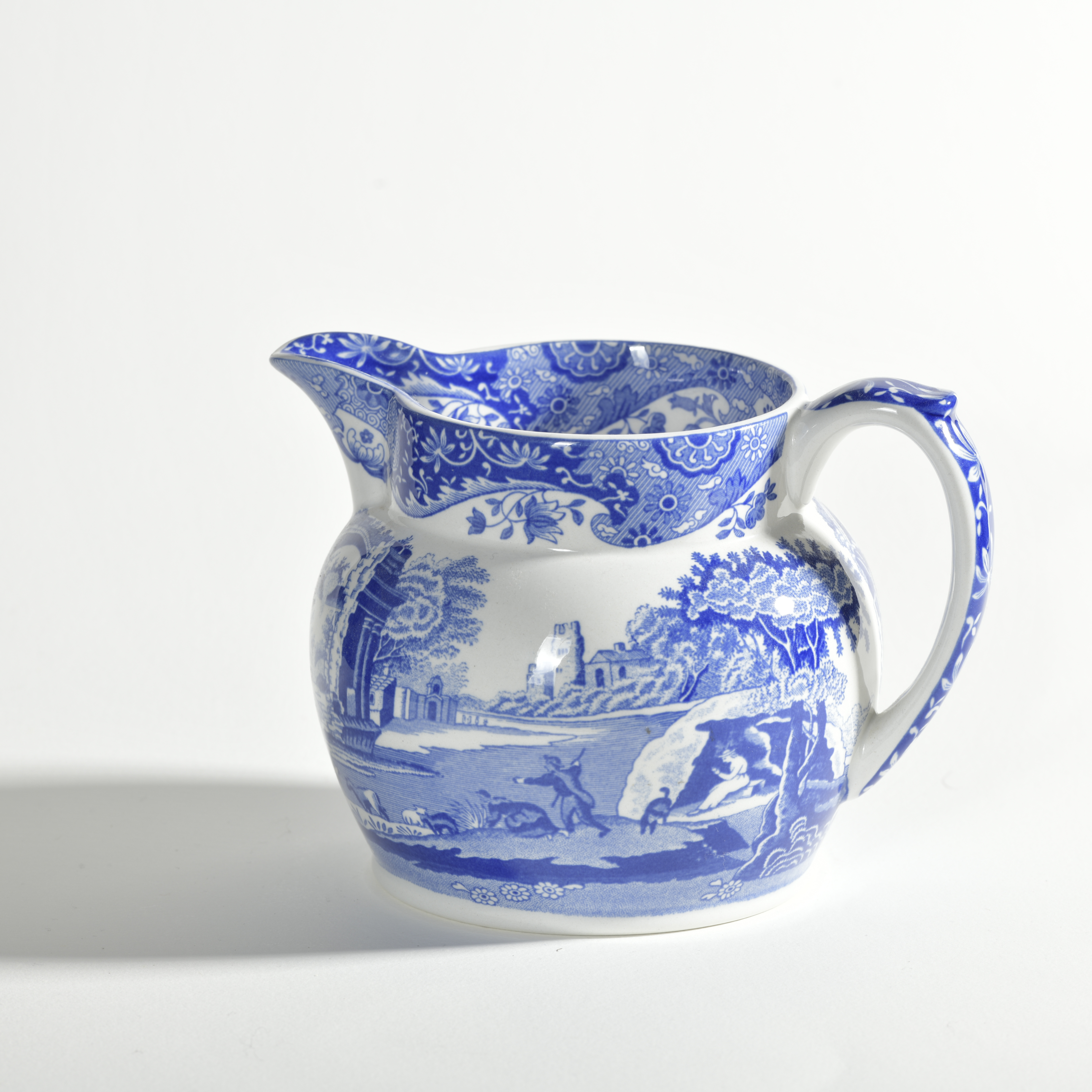 Spode blue and white jug