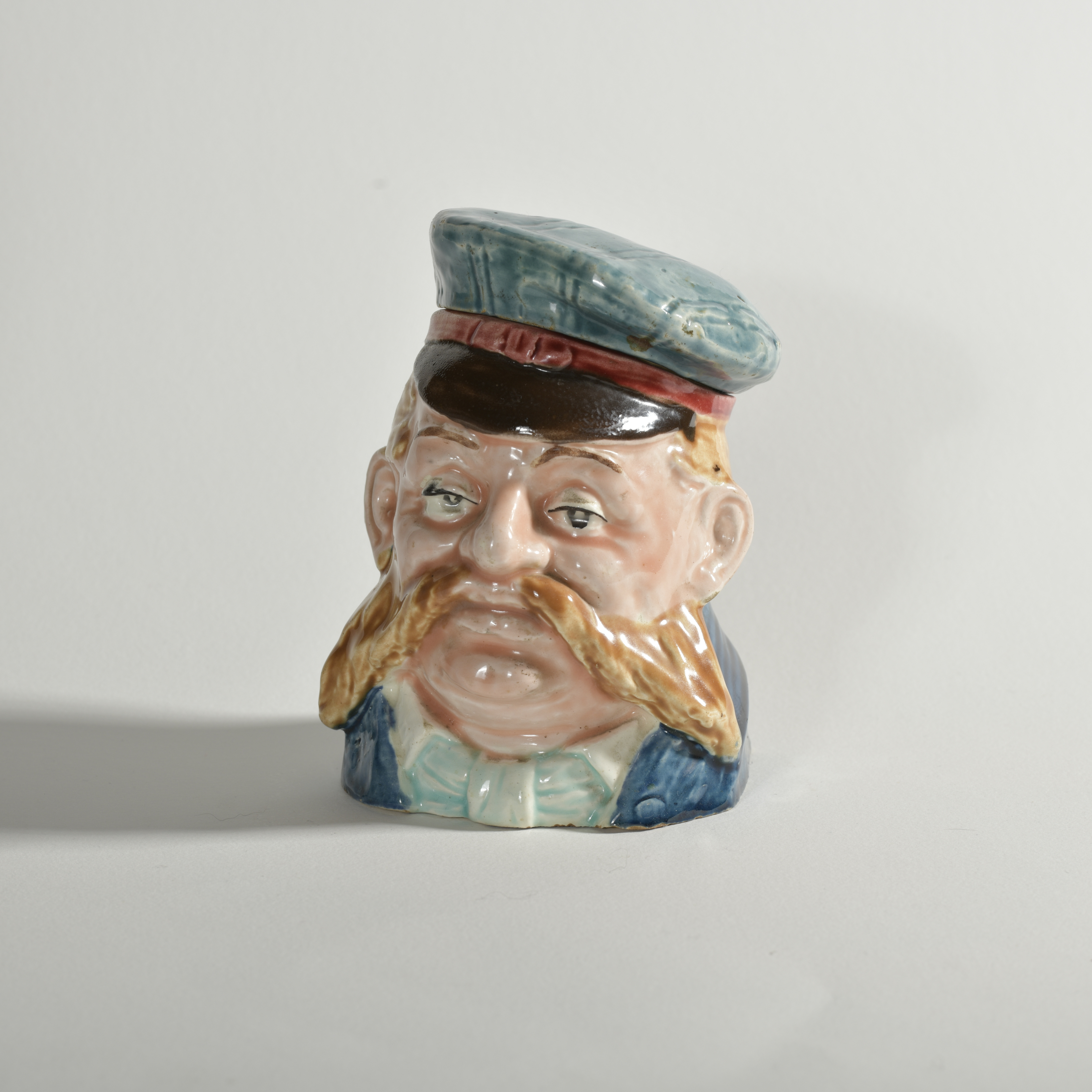 West German moustached figural tobacco jar – Humidor 