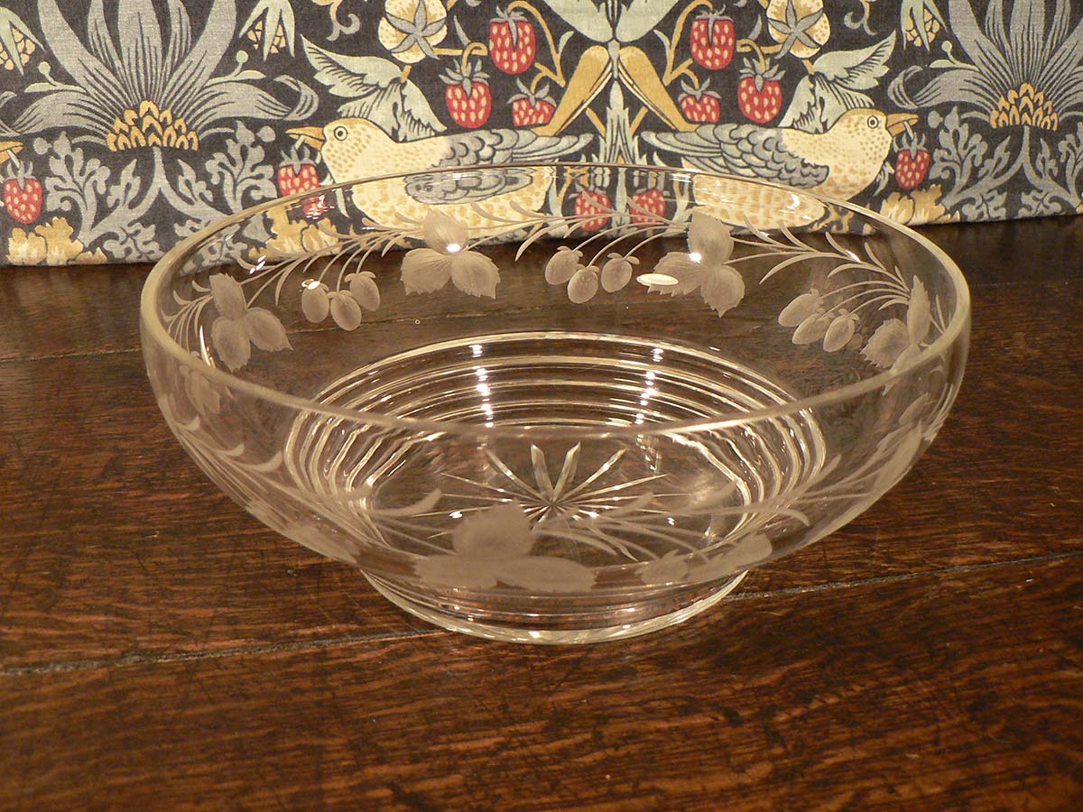 Strawberry crystal bowl