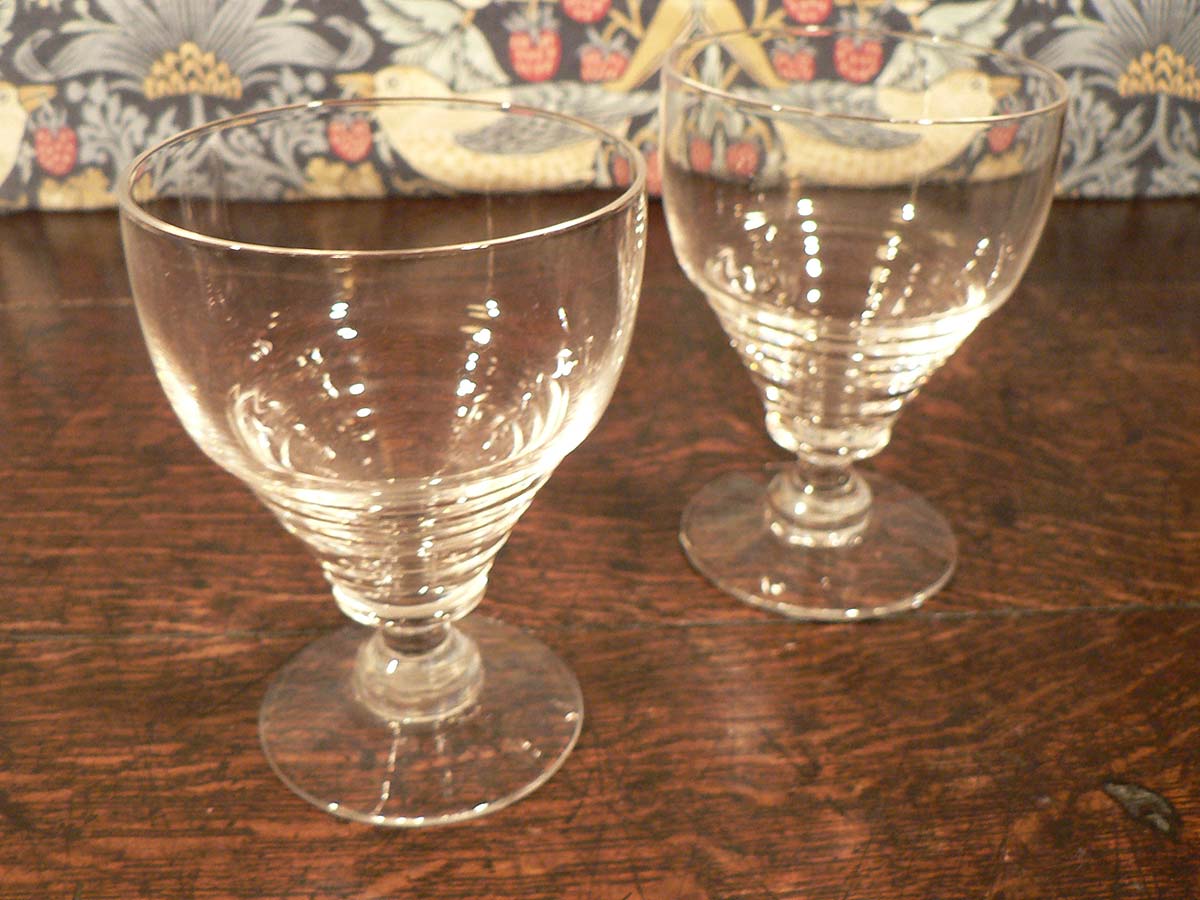 Stuart crystal wine goblets
