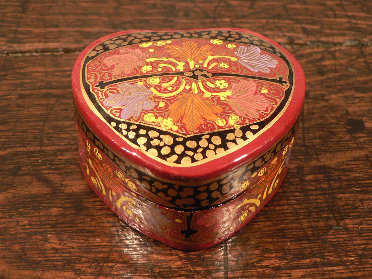 Papier Mâché heart shaped box
