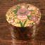 Vintage Papier Mâché round gold painted box
